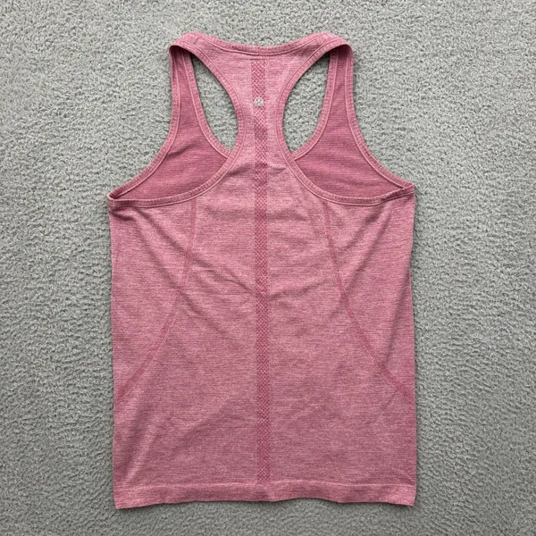 Lululemon Swiftly Tech Tank Top Pink Shimmer Shine Athletic Women's 10 - Image 2