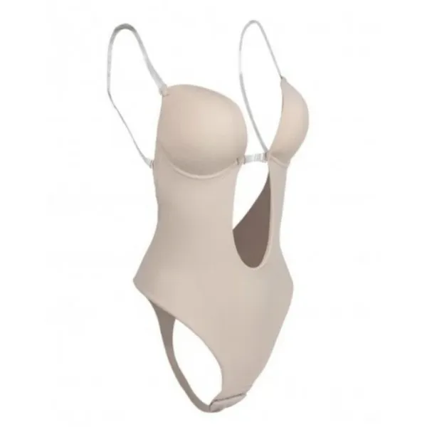 FeelinGirl Women Shapewear Built-in‎ Bra Body Shaper U Plunge XL Backless Thong - Image 10