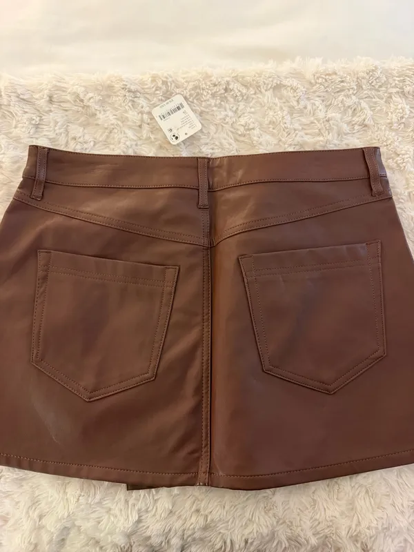 Free People Leather Skirt - Image 4