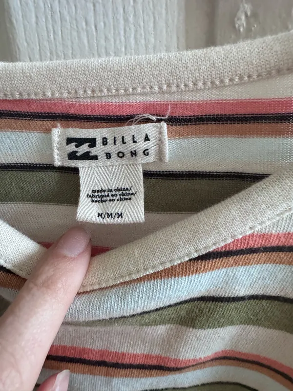 Billabong Striped Crop Top - Image 3