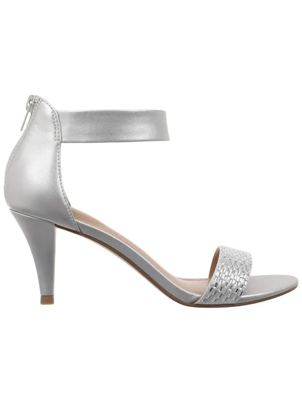 Style & Co Womens Phillys Two-Piece Evening Heeled Sandals Silver Gray 8M - Image 15