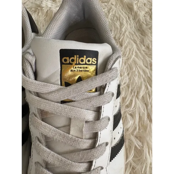 Adidas Superstar White Black Stripe Sneakers Casual Comfort Athleisure Shoes‎ - Image 6