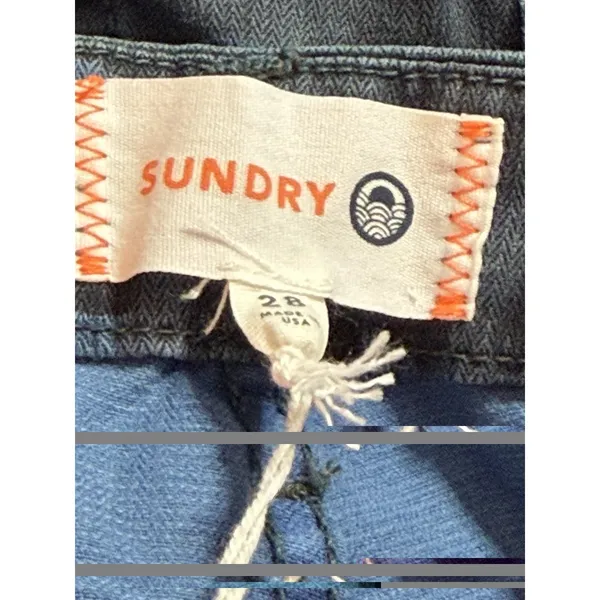 Sundry Womens Camo Jean Jogger Blue Gray Pants Size 28 A4-0004 - Image 3