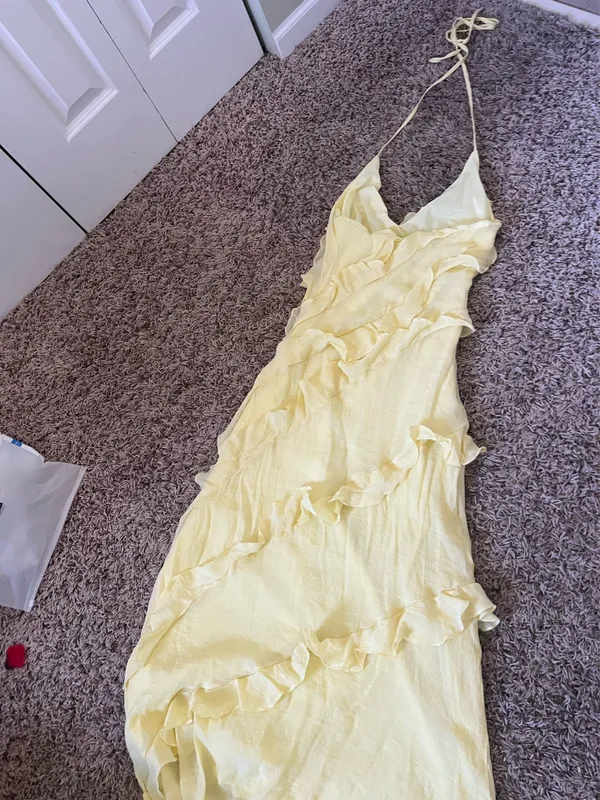 Yellow Ruffle Dress Lulus - Image 4