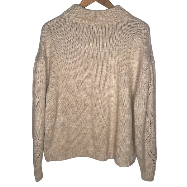 H&M Beige Wool Blend Knit Sweater - Image 3