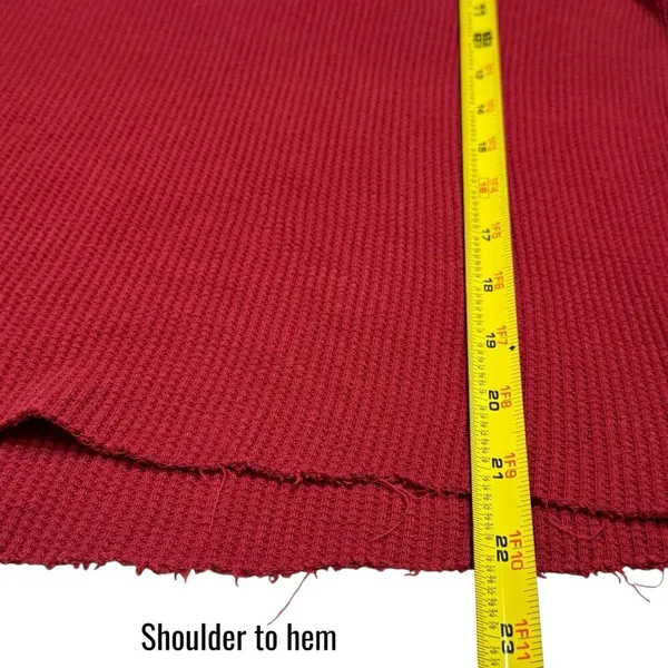 Y2K Abercrombie & Fitch Red Muscle Thermal Waffle Knit Extra Long Sleeve M‎ - Image 9