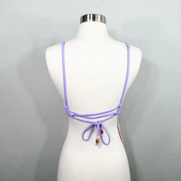 Maaji Periwinkle Parade Reversible Bikini Top In Purple - Image 6