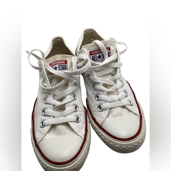 Converse All Star retro low tops white Size 7 W. Size 5 men - Image 8