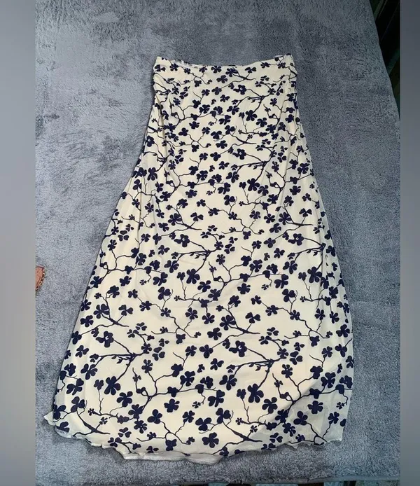 Motel rocks Latika skirt grunge floral flock cream XS - Image 2
