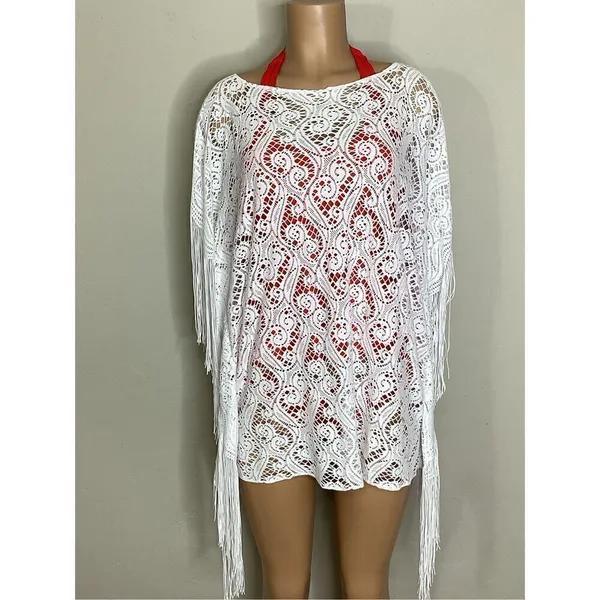 New Pilyq water lily fringe coverup. XS/S. Regularly $179 - Image 5