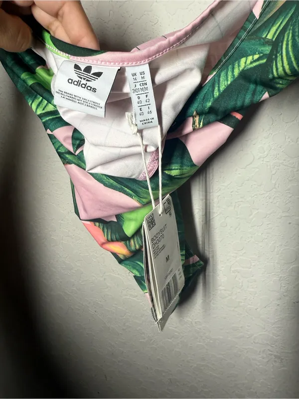 NWT Farm Rio x Adidas Tropical One Piece Bodysuit Size Medium - Image 6