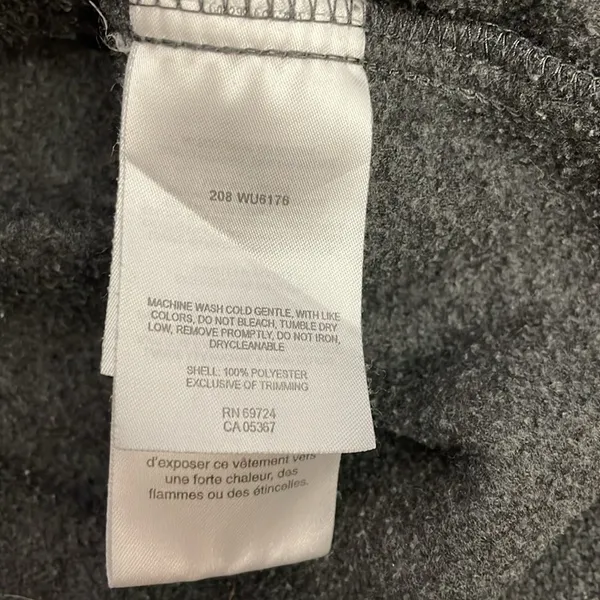Gray 1/2 Zip Pullover Long Sleeve Lightweight Unisex Sweatshirt Size XL - Image 13