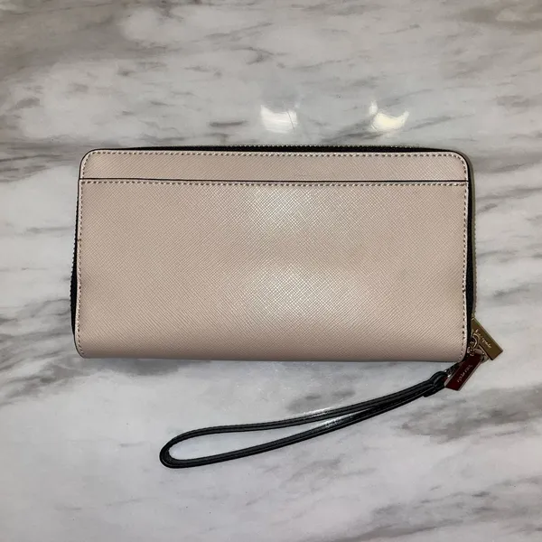 kate spade Black and Blush Zip-Around Wristlet Wallet - Image 3