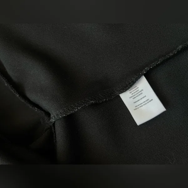Material Girl Top Black Peplum Blouse Sz S Mesh SL Ruffle Bottom - Holiday - Image 9