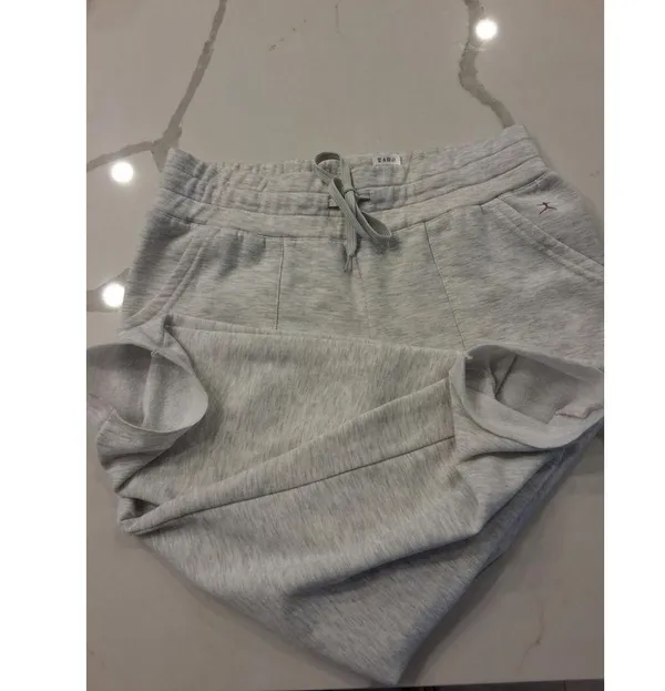 Danskin Size M Women’s Light Gray Elastic & Tie at Waste Jogger Sweatpants - Image 8