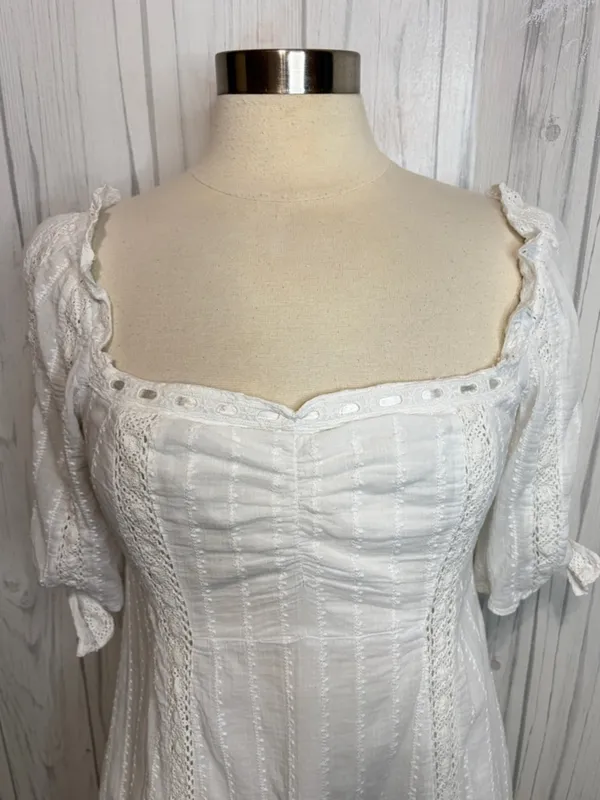 SHOW ME YOUR MUMU‎ Hartley Mini Dress Verona Lace White Off-the-Shoulder, Medium - Image 4