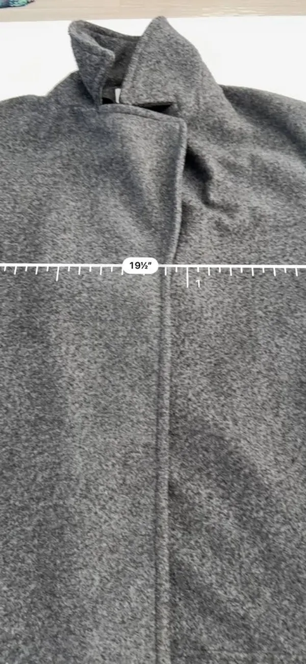 Zara Women’s Basic Gray Open Long Mid Coat Fall Winter Jacket Size Small - Image 8