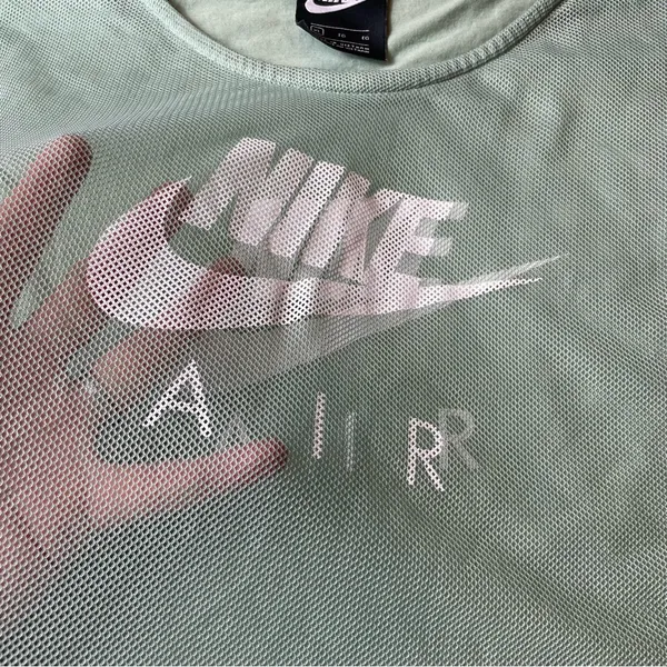 Nike Sage Green Mesh T-Shirt - Image 7