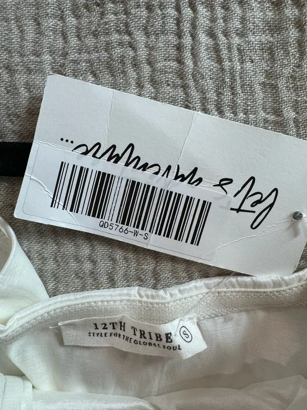 12th Tribe White Mini Dress with Bow - Image 4