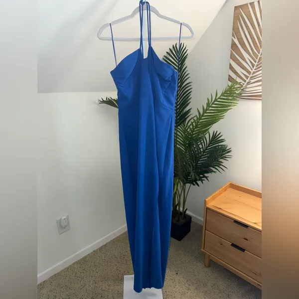 Amanda Uprichard Charmaine Gown Maxi Dress in Blue Size XL‎ - Image 3