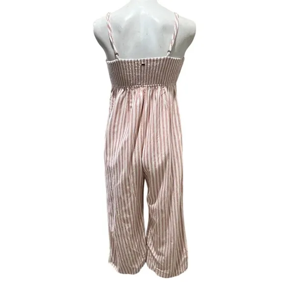 O'Neill Annabella Women's Pink Striped Jumpsuit Standard Size M Casual Summer - Image 7