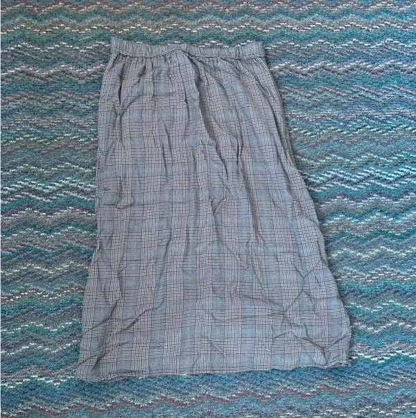 American Eagle Plaid Button Down Midi Skirt - Image 7