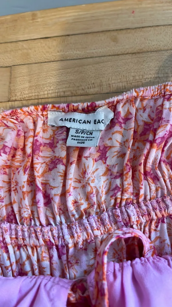 American Eagle Pink Floral Dress Mini - Image 2