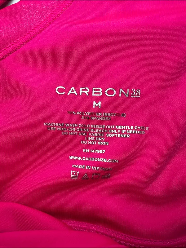 Carbon38‎ Hot Pink Sports Bra size medium women’s activewear - Image 3