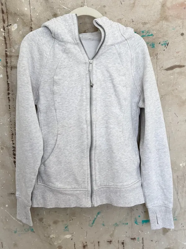 Lululemon Scuba Hoodie Light Cotton Fleece, Heathered Core Ultra Light Grey - Image 2