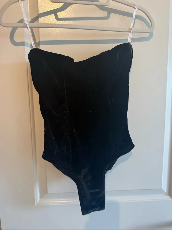 Lulu's Black Strapless Sweetheart Bustier Bodysuit - Image 4