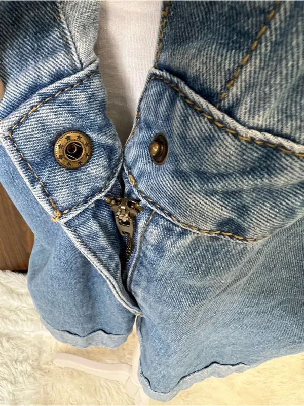 Forever 21 Light Blue Denim Romper Jacket - Image 5