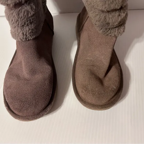 Koolaburra S/N 1114692 taupe leather winter boots women size 7 - Image 4