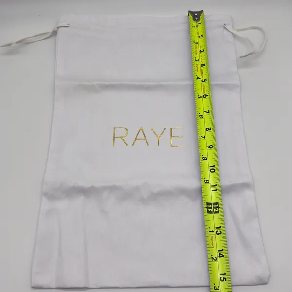 Raye White Drawstring Dust Bag - Image 3