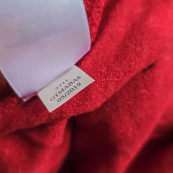 Aeropostale‎ NWT Tie-Neck Empire Dress Red Linen Blend Women's XL - Image 7