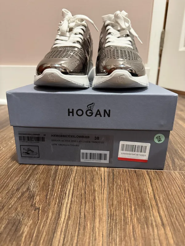 Hogan Sneakers Silver Size 7.5 - Image 6
