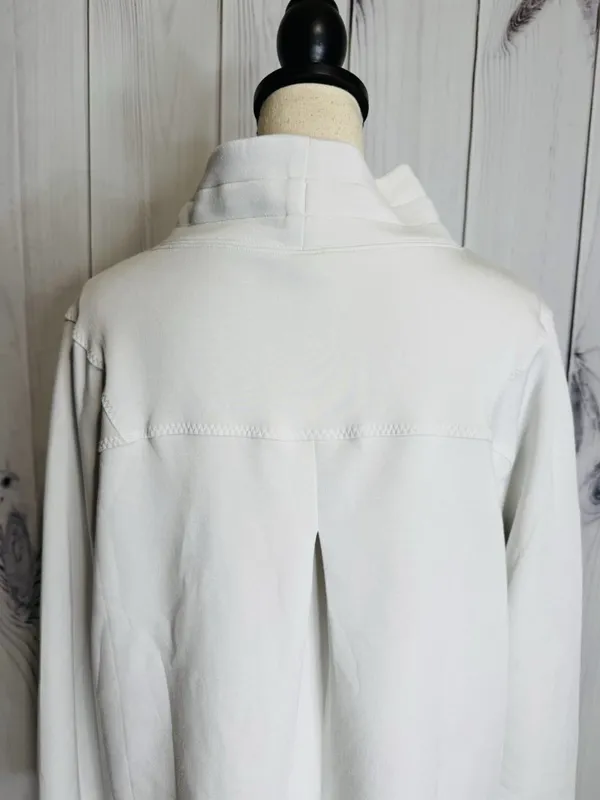 Spanx Air Essentials Got-Ya-Covered Mock Neck Pullover Top Off White Sz XL - Image 6