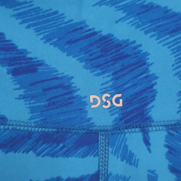 DSG DICK'S Sporting Goods Athletic Shorts Women XL Blue Tie Dye Stretch Mid Rise - Image 5
