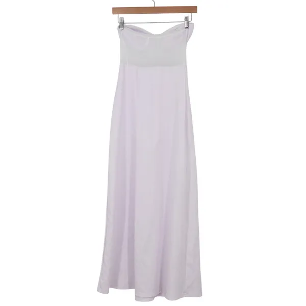 D&M Lavender Cutout Bodice Maxi Dress with Built-in Bodysuit Small - Image 5