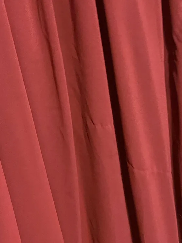 Kleinfeld sangria red Dress Halter Pleated Long Formal Read Preowned Size 6 - Image 11