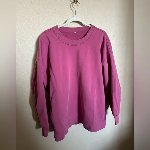 Lululemon perfectly oversized crew sweatshirt size‎ 12 in pink lychee - Image 3