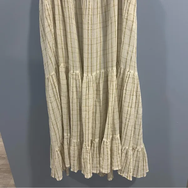Free People Marigold Plaid Tiered Maxi Sun Dress NWT Boho Farmhouse Size XS - Image 6