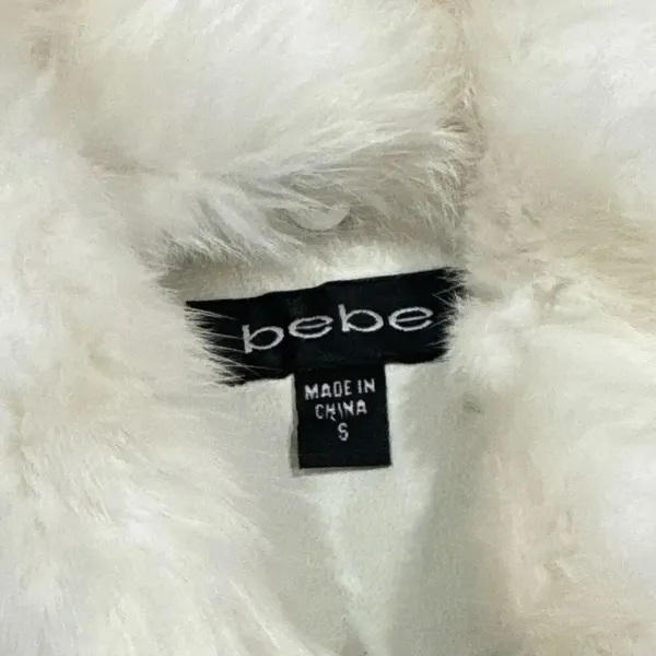 Bebe Vintage y2k rabbit fur leather jacket size small - Image 3