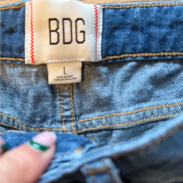 BDG Urban Outfitters Denim Mini Skirt Size L Blue Low Rise Y2K - Image 2