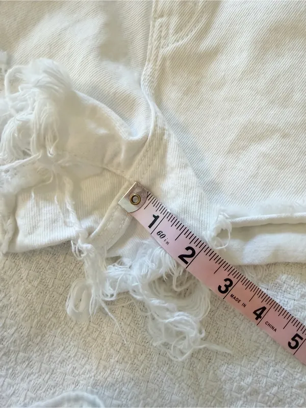 Rollas Duster Jean Shorts Layla White 27 - Image 9