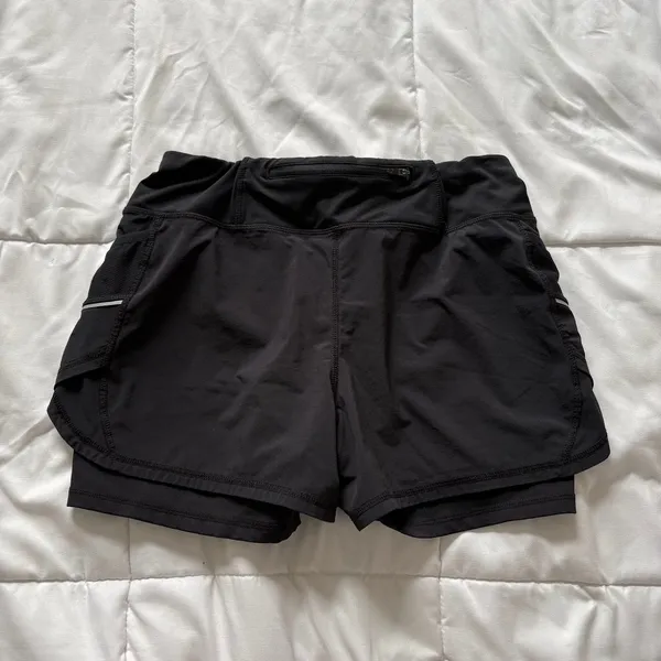 Athleta Running Shorts Womens Small Black 2-in-1 Liner‎ Pockets Activewear Gym - Image 7