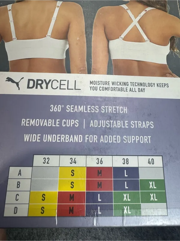 Set of 4/ PUMA Women's Performance 2-Pack Seamless Sports Bras total 4 bras - Image 7