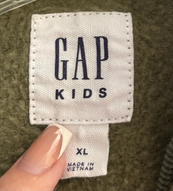 Gap Olive Green Zip Up Hoodie - Image 4