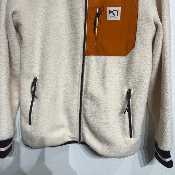 Kari Traa Natural White Rothe Midlayer Fleece Full Zip Jacket Sz M - Image 5
