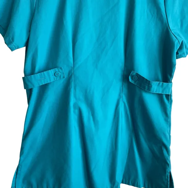 Butter Soft Women Scrub Top‎ S Teal Medical Uniform Nurse Workwear Dental Casual - Image 5