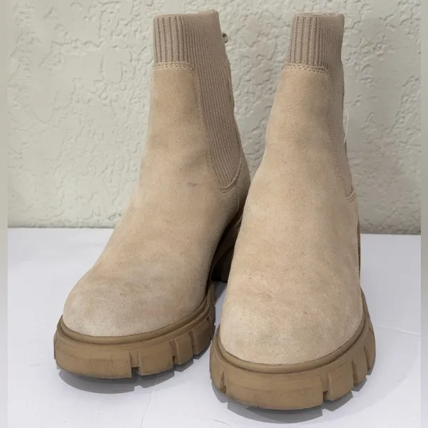 Steve Madden Hayle Women's Brown Platform Slip On Chelsea Ankle Boots Size 7 - Image 13